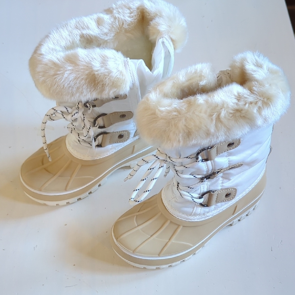 Kids Winter Boots with Faux Fur Trim
